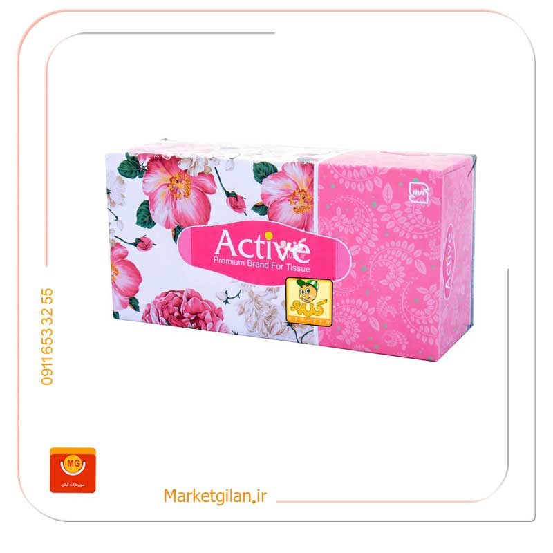 دستمال-کاغذی-300برگ-اکتیو دستمال کاغذی 300برگ اکتیو-کد 1740 - Image 1