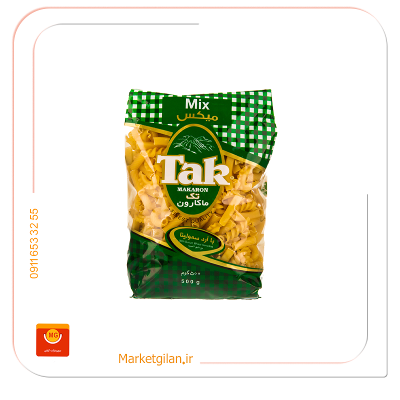 تک ماکارون میکس 500گرمی تک ماکارون میکس 500گرمی-کد 2031 - Image 1
