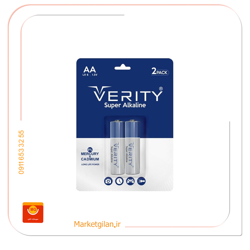 8 باطری قلمی وری تی 2 عددی آلکالاین-کد 2216 - Image 1