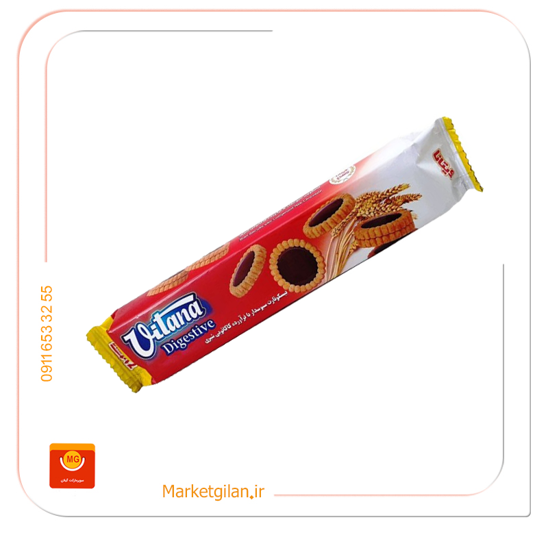 Marketgilan.irمارکت گیلان.موادغذلیی (14) بیسکوتارت سبوسدار بافراورده کاکائویی شیری64گرمی-کد 2163 - Image 1