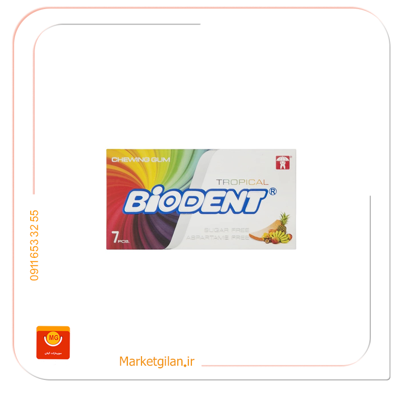 mg19 آدامس مینی استیک بدون شکر باطعم استوایی بایودنت-کد 2362 - Image 1