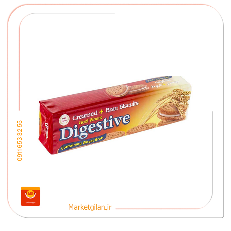بیسکویت کرمدار سبوسدار دایجستیو 192 گرمی بیسکویت کرمدار سبوسداردایجستیو192گرمی-کد 2725 - Image 1