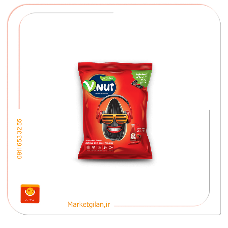 تخمه آفتابگردان باطعم سس کچاب چیلی وی نات105گرمی تخمه آفتابگردان باطعم سس کچاب چیلی وی نات105گرمی-کد 2856 - Image 1