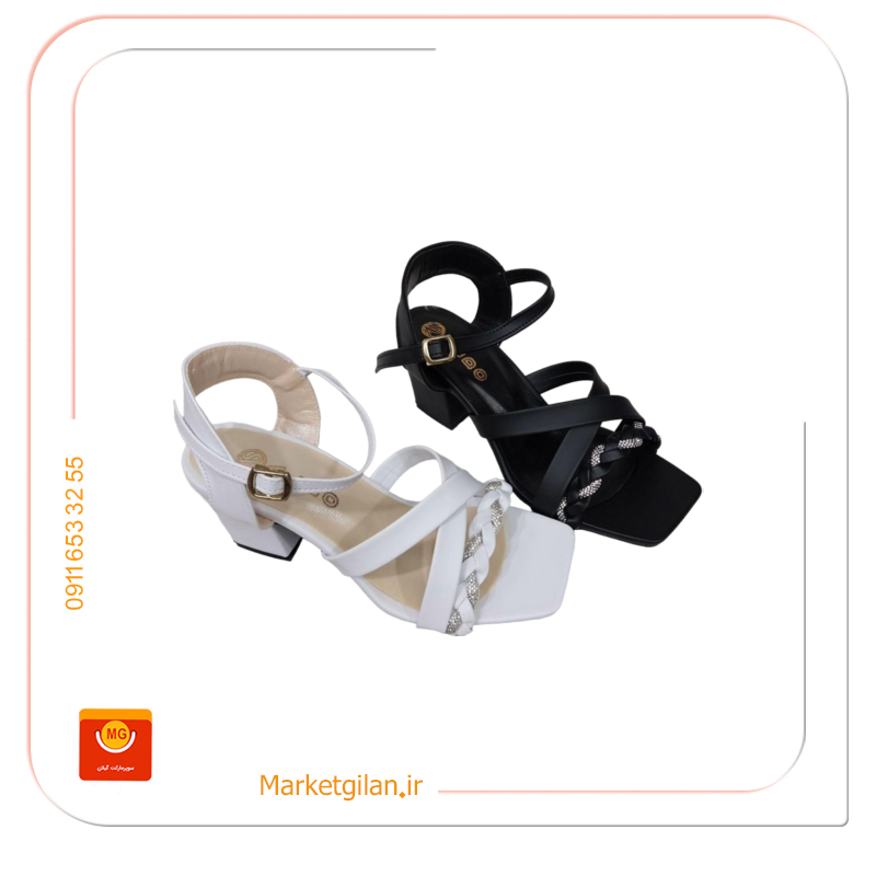 صندل بافتی صندل بافتی رنگ مشکی سایز 37 - Image 1