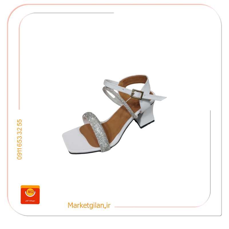 صندل دونوار رنگ سفید صندل دونوار رنگ سفید سایز 40 - Image 1