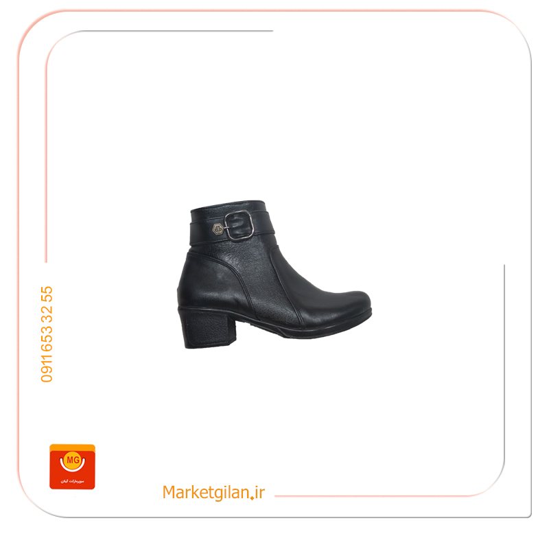 نیم بت زیره پیو بغل زیپ جنس رویه ترکیبی سافتی و سوگو رنگ مشکی نیم بت زیره پیو بغل زیپ جنس رویه ترکیبی سافتی و سوگو رنگ مشکی سایز39 - Image 1